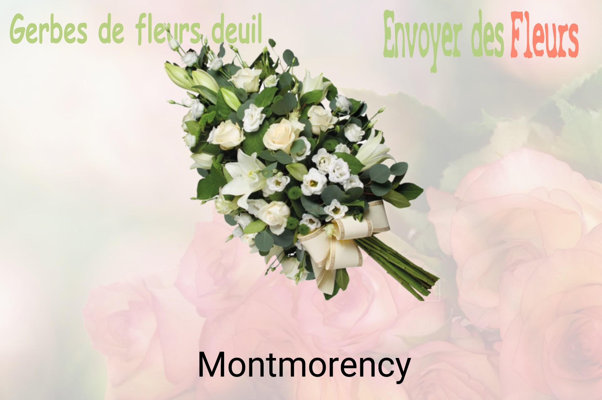 Gerbe de fleurs de deuil livrée à Montmorency